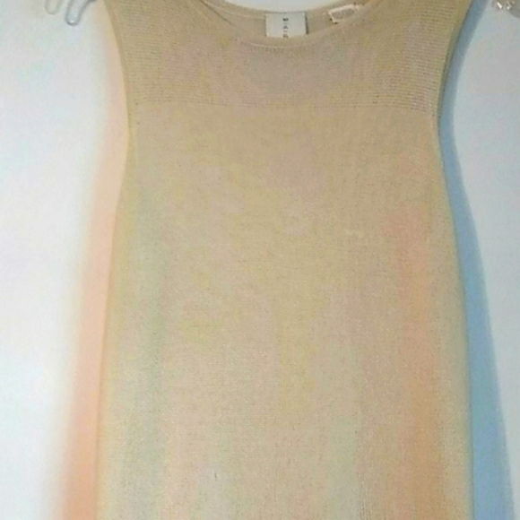 MAG TOP MAGASCHONI TOP SILK BLEND RACER BACK Cream Size Small - Picture 2 of 4